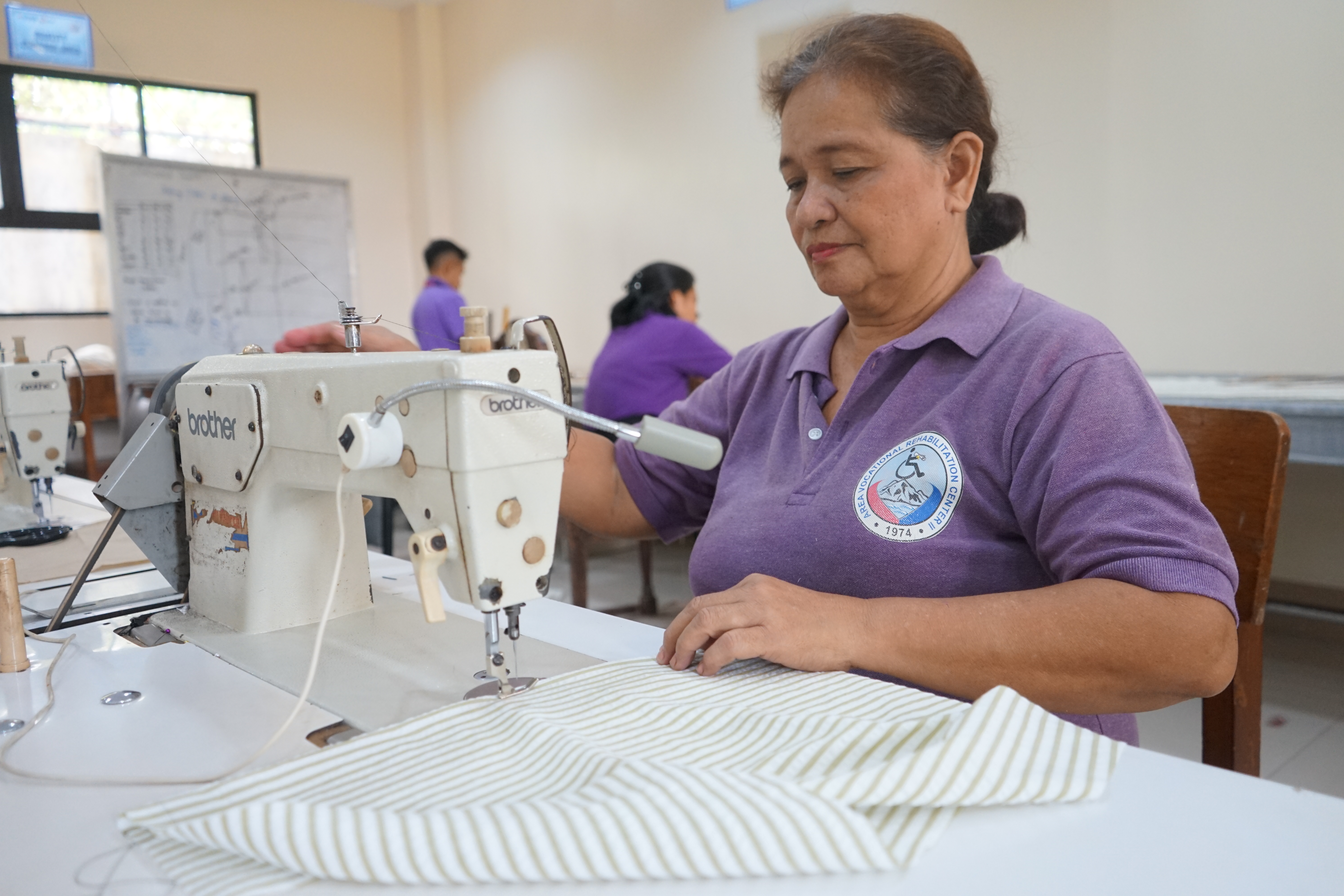 Victoria and instructor at the AVRC II dressmaking workshop 
