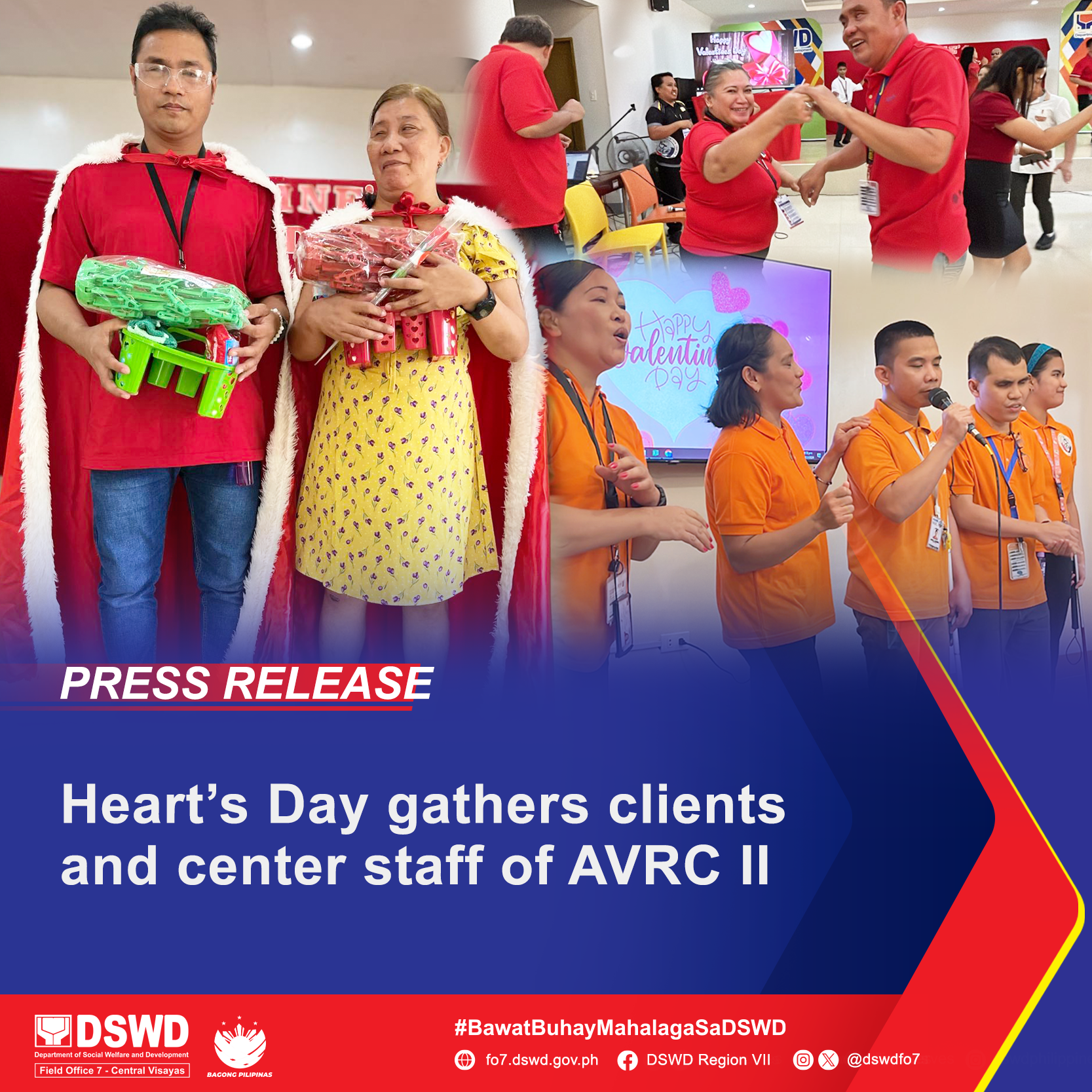 PWD clients serenade and dance with AVRC II staff with love songs.